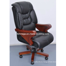 Black Leather Executive Office Chair for CEO (FOH-B8013)